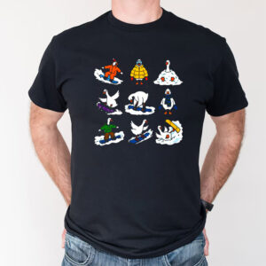 Silly Goose Snowboarding Game Winter Sports Shirt