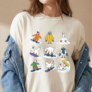 Silly Goose Snowboarding Game Winter Sports Shirt