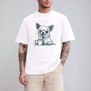 A Chihuahua Dog​ With Coffee Shirt