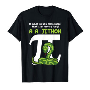 Python Snake Pithon, pi symbol text Tee 3 PersonalizedShirts.net