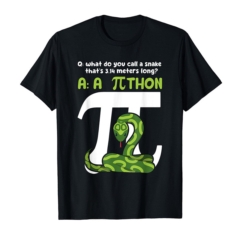 Python Snake Pithon, Pi Symbol Text Tee Python Snake Pithon, Pi Symbol Text Tee