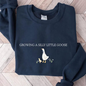 Growing A Silly Little Goose Cute Pregnancy Announcement Tee