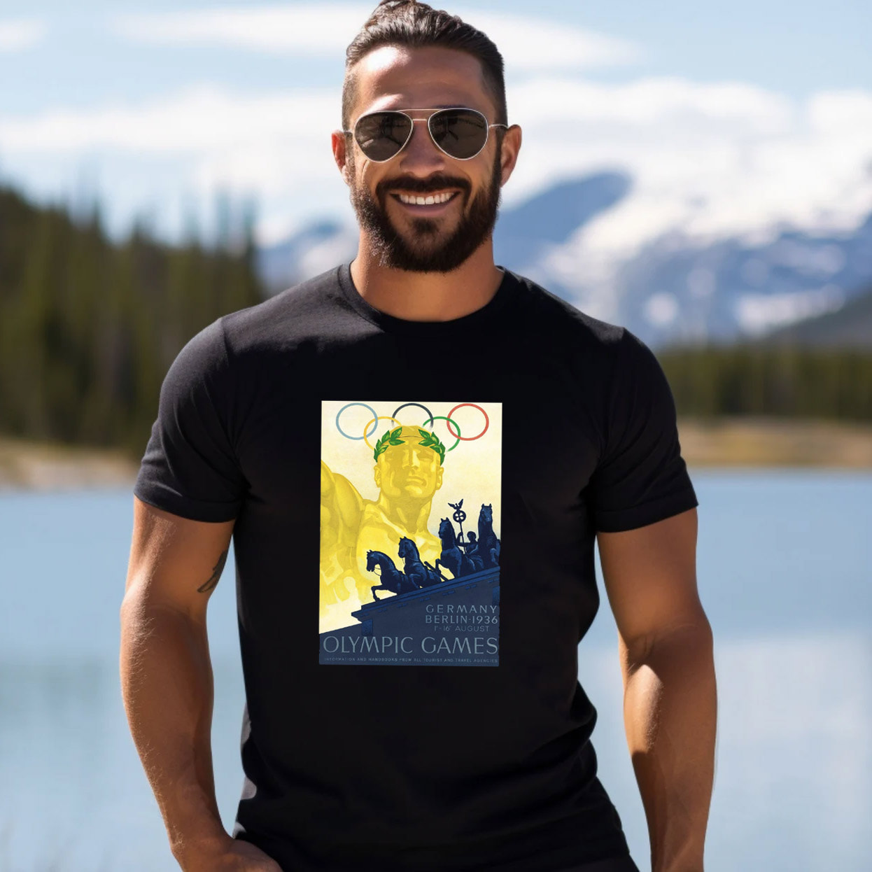 1936 Berlin Olympic Games Poster Shirt 1936 Berlin Olympic Games Poster Shirt