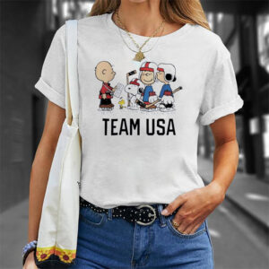 Winter Olympics USA Ice Hockey Peanuts And Snoopy Shirt