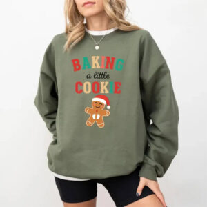 Baking A Little Cookie Adorable Christmas Pregnancy Shirt Baking A Little Cookie Adorable Christmas Pregnancy Shirt