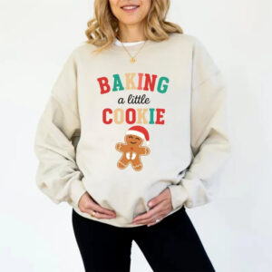 Baking A Little Cookie Adorable Christmas Pregnancy Shirt 3