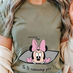 Custom Excuse me Is It Time Yet Cute Disney Pregnancy Comfort Color Tee 2