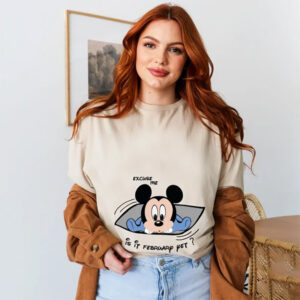 Custom Excuse Me Is It Time Yet Cute Disney Pregnancy Comfort Color Tee