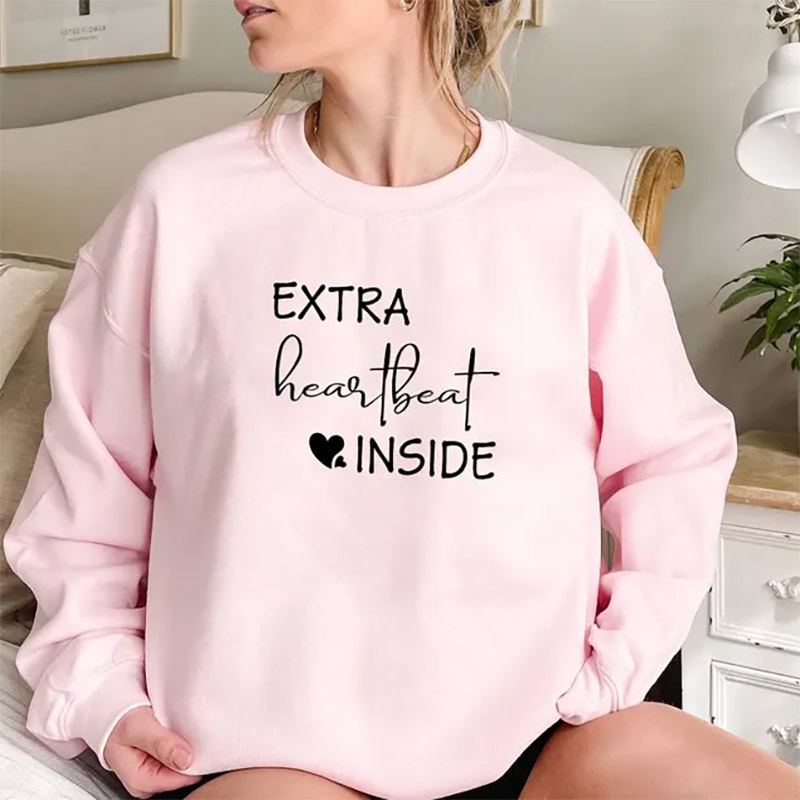 Extra Heartbeat Inside, Baby Inside Cute Pregnancy Shirts Extra Heartbeat Inside, Baby Inside Cute Pregnancy Shirts