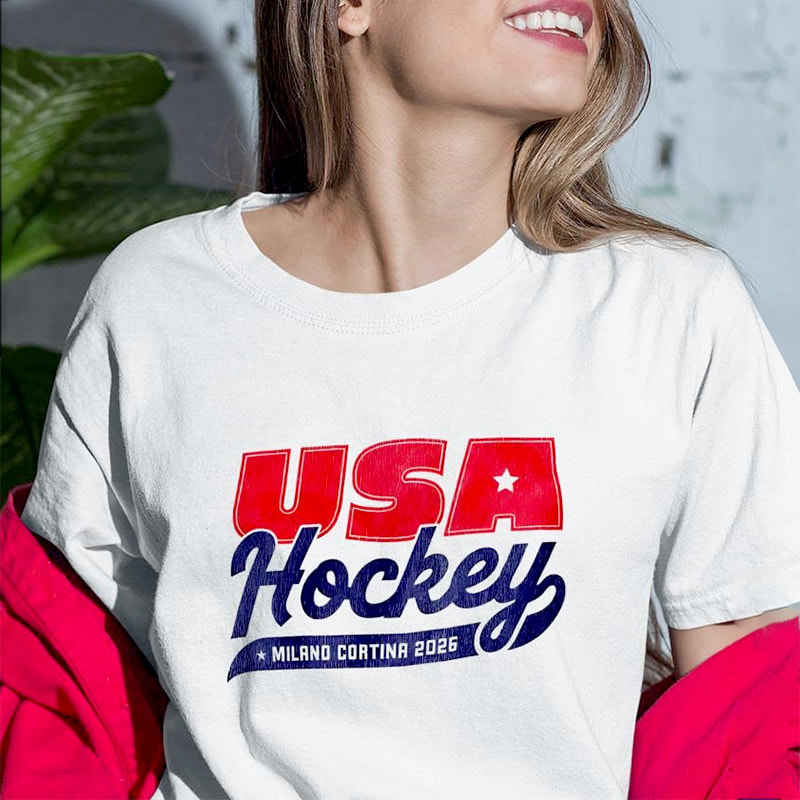 USA Hockey Winter Olympic Milano Cortina Shirt USA Hockey Winter Olympic Milano Cortina Shirt