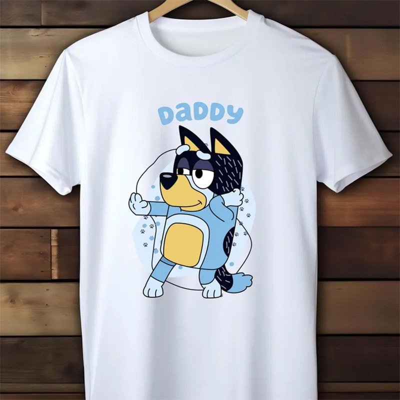 Cartoon Bluey Family T-shirt Cartoon Bluey Family T-shirt