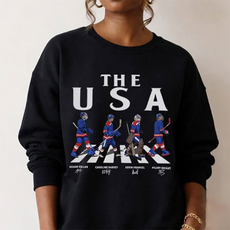 USA Walking Road Ice Hockey Shirt USA Walking Road Ice Hockey Shirt
