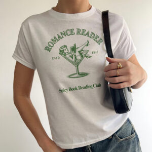 Retro Romance Reader, Spicy Book Reading Club Shirt 2 PersonalizedShirts.net