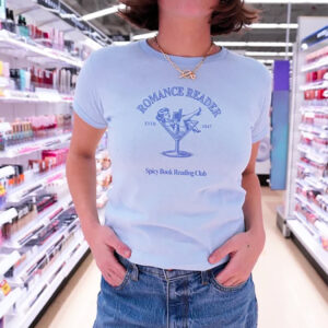 Retro Romance Reader, Spicy Book Reading Club Shirt 3 PersonalizedShirts.net