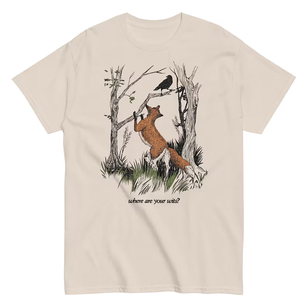 Vintage Fox And Crow Fable Book Comfort Colors Shirt