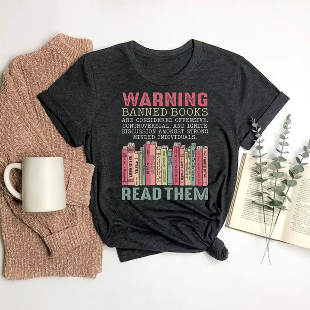 Warning Banned Books, Read Them Retro Shirt Warning Banned Books, Read Them Retro Shirt