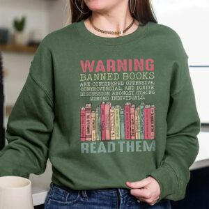 Warning Banned Books, Read Them Retro Shirt