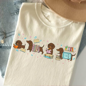 Funny Wiener Dogs, Book Lover Shirt PersonalizedShirts.net