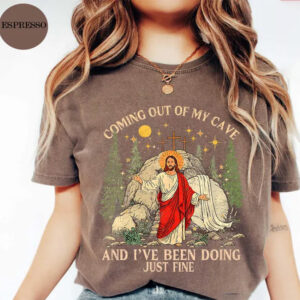 Coming Out Of My Cave Jesus, Easter Sunday 2026 Comfort Colors Tee