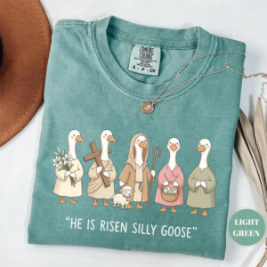 Happy Easter He Is Risen, Christian Easter Comfort Colors Tee
