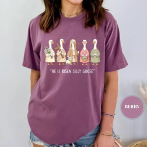 Happy Easter He Is Risen, Christian Easter Comfort Colors Tee