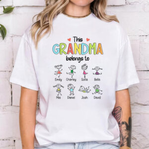 Custom Grandma Shirts With Grandkids Names 4 PersonalizedShirts.net