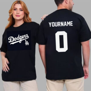 Custom Name LA Dodgers Baseball​ 2-sided Shirt