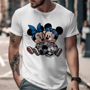 LA Dodgers Merch Mickey And Minnie Mouse Shirt