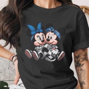 LA Dodgers Merch Mickey And Minnie Mouse Shirt