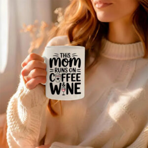 Vibe Coffee And Wine Mom Mug