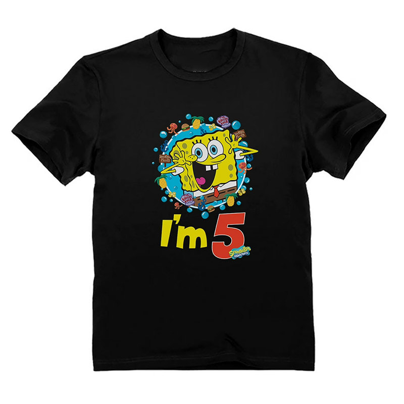 Custom Birthday Party Spongebob Squarepants T-shirt Custom Birthday Party Spongebob Squarepants T-shirt
