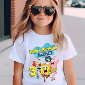Custom Birthday SpongeBob Football Shirt