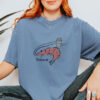 Yeehaw Funny Cat Riding Shrimp Meme Comfort Colors Tee