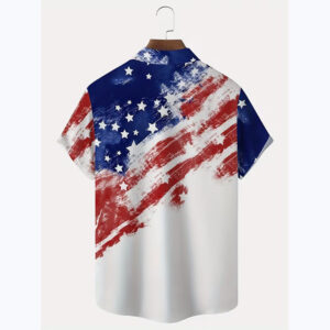 250th Anniversary Of USA Celebration, Usa Flag Button Hawaiian Shirt