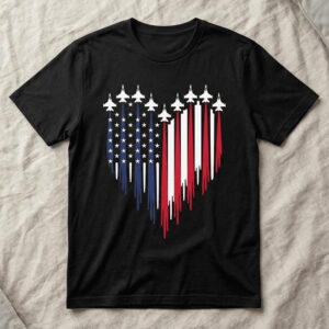 Patriotic American Flag, 4th Of July Independence Day Tee