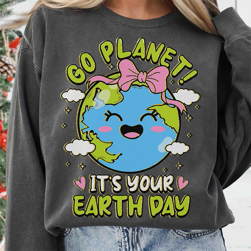 Go Planet Its Your Earth Day Comfort Colors Tee Graphic
