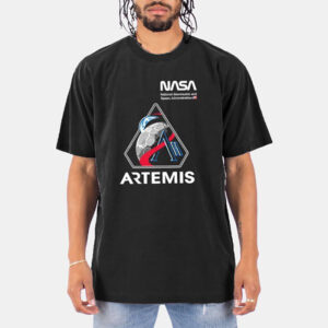 NASA Artemis 2 Mission Patch Worm Logo Shirt