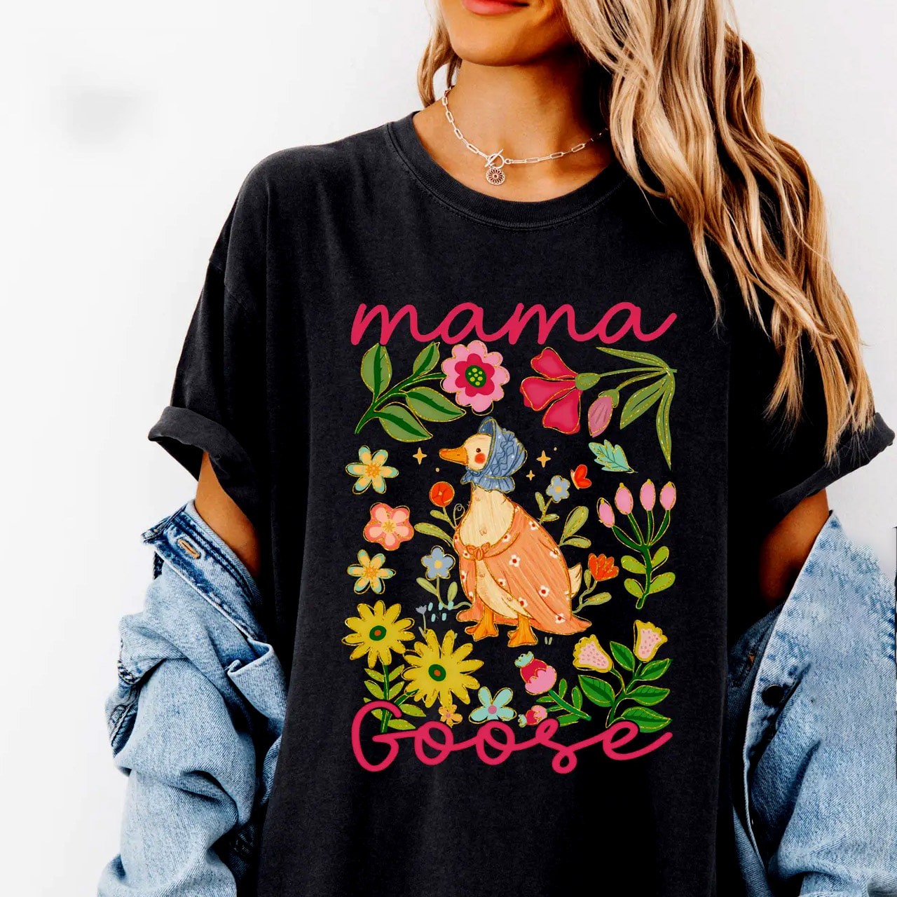 Mama Goose Floral Silly Goose Shirt Mama Goose Floral Silly Goose Shirt