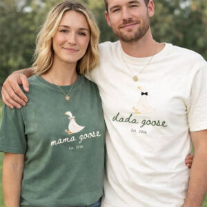 Custom Mama Dada Goose Est 2026, Best Dads Ever Comfort Colors Shirt