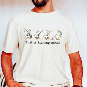 Fishing Goose Dad Shirts For Fathers Day