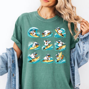Funny Surfing Goose Hilarious Gifts For Dad Comfort Colors Tee