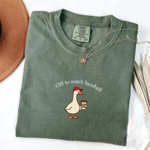 Off To Watch Baseball Dad, Funny Mens Gifts Comfort Colors Shirt
