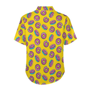 Cartoon Sprinkle Donuts Yellow Hawaiian T-shirt