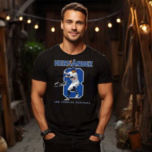 Number and Portrait Kike Hernandez Los Angeles MLBPA Shirt 1 PersonalizedShirts.net