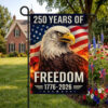 250 Years Of Freedom USA Patriotic Black Eagle Flag