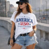 Patriotic 4th Of July America 250 Years Freedom Shirt