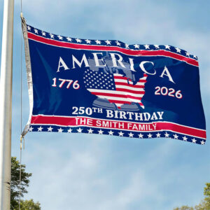 Personalized USA 250th Anniversary Independence Day Decor Flag