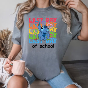 Cute Stitch Last Day Of School Teacher Comfort Colors Shirt PersonalizedShirts.net