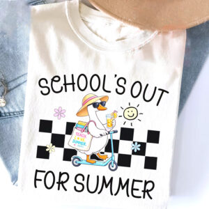 Schools Out For Summer Funny Goose Tee 3 PersonalizedShirts.net