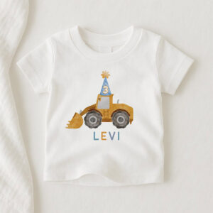 Custom Age Birthday Construction Truck Shirt